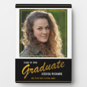 Plaque Photo Garde photo Black Gold Custom Graduation (Devant)
