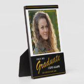 Plaque Photo Garde photo Black Gold Custom Graduation (Côté)