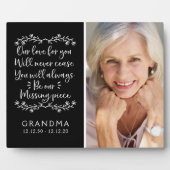 Plaque Photo Garde-photo commémorative de grand-mère (Devant)