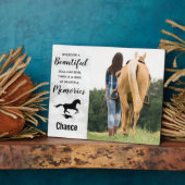 Plaque Photo Garde photo de perte de cheval - Horse Memorial (Côté)