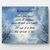 PLAQUE PHOTO GARDE TON COEUR (Devant)