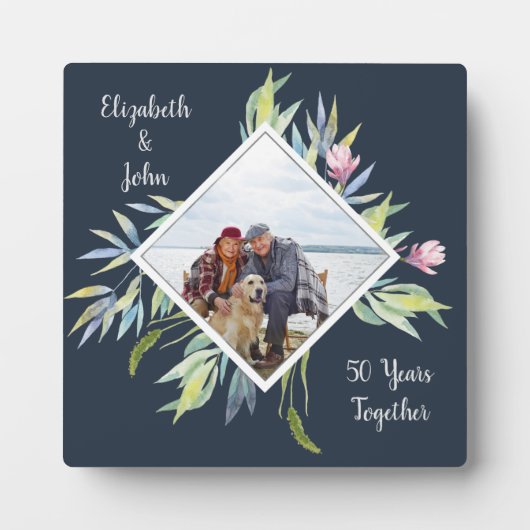 Plaque Photo Garden in the Riviera Photo Custom Text (Devant)