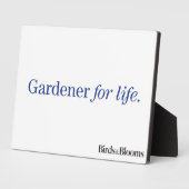 Plaque Photo Gardener pour la vie (Côté)