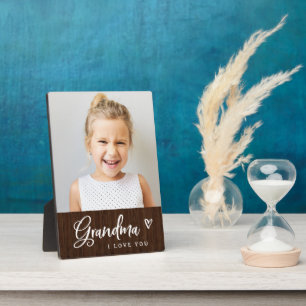 Plaque Photo Garder pour grand-mère Cute Rustic Photo