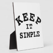 Plaque Photo Gardez-la simple typographie (Côté)