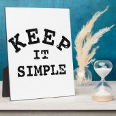 Plaque Photo Gardez-la simple typographie (Côté)