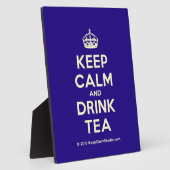 Plaque Photo Gardez le calme et buvez du thé (Côté)