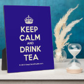 Plaque Photo Gardez le calme et buvez du thé (Côté)