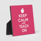 Plaque Photo Gardez le calme et Enseigner aux enseignants (Recto)