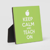 Plaque Photo Gardez le calme et Enseigner aux enseignants (Recto)