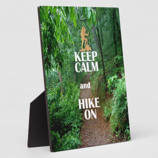 Plaque Photo Gardez le calme et la marche (Côté)