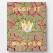 Plaque Photo Gardez-le simple : Cracked Earth Royal Clarity Art (Devant)