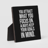 Plaque Photo Gardez Vos Objectifs À L'Esprit - Motivation Du Su (Recto)