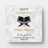 Plaque Photo Gardien moderne Elegant Black and Gold Graduation (Devant)