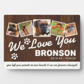 Plaque Photo Gardien Rustique Pet Memorial (Devant)