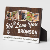 Plaque Photo Gardien Rustique Pet Memorial (Côté)