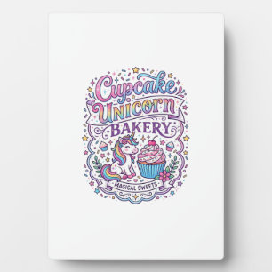 Plaque Photo Gâteau Licorne Licorne Boulangerie Fond Blanc Pr