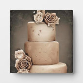 Plaque Photo Gâteau Mariage antique (Devant)