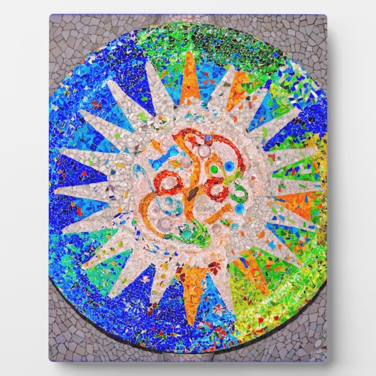 Plaque Photo Gaudi Detail Blue (Devant)