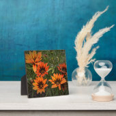 Plaque photo Gazanias orange et noir avec Easel (Insitu)