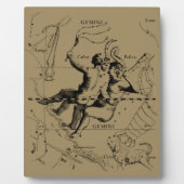 Plaque Photo Gemini Constellation Zodiac Hevelius 1690 (Devant)