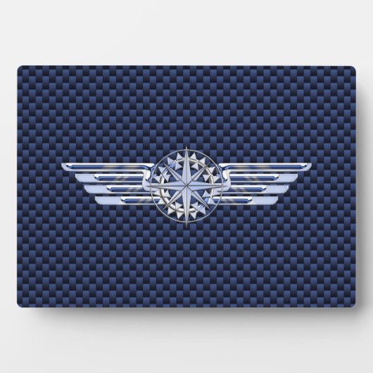 Plaque Photo Général Air Pilote Chrome Comme Ailes Compass (Devant)