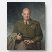 Plaque Photo Général Dwight Eisenhower Portrait peint 5 étoiles (Devant)