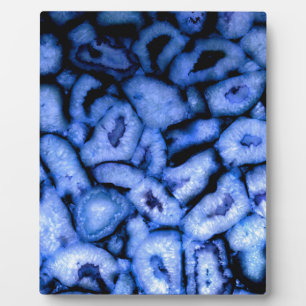Plaque Photo Géodes Agate Quartz Bleu