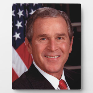 Plaque Photo George Bush 43ème photo du président américain