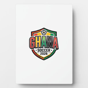 Plaque Photo Ghana Football 2026 Football Gras Pays Typographie