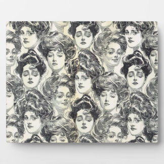 Plaque Photo Gibson Girls par Charles Dana Gibson Circa 1902