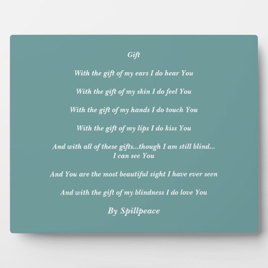 PLAQUE PHOTO "GIFT" (Devant)