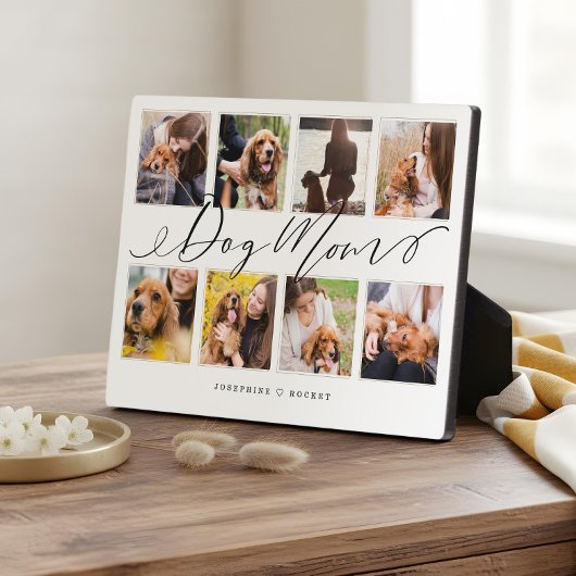 Plaque Photo Gift for Dog Mom | Family Photo Keepsake Collage