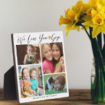 Plaque Photo Gigi Nous Vous Aimons | Collage photo de Grandkids<br><div class="desc">Gigi Nous Vous Aimons | Grandkids 4 Photo Collage Plaque — Faites votre propre cadre de 4 images personnalisées avec 4 photos et noms de petits-enfants préférés. Fait un cadeau de gardien précieux pour grand-mère pour l'anniversaire,  le jour de la mère,  la journée des grands-parents et d'autres jours spéciaux.</div>