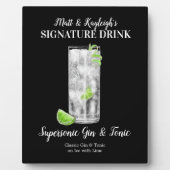 Plaque Photo Gin & Tonic ・ PERSONNALISER cette signature Drink (Devant)