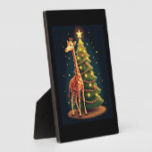 Plaque Photo Girafe de Noël Décoration Officielle de Haut d'Arb (Côté)