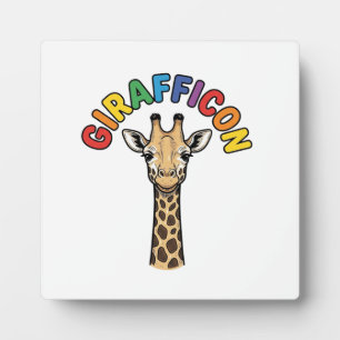 Plaque Photo Girafe Vintage Icône Conception de Chemise de Mign