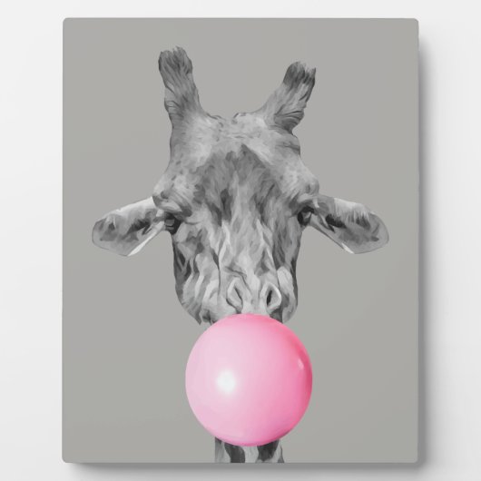 Plaque Photo giraffe bubble (Devant)