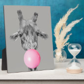 Plaque Photo giraffe bubble (Côté)