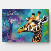 Plaque Photo Giraffe en couleur (Devant)