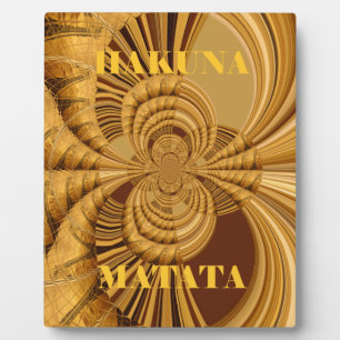 Plaque Photo Giraffe Safari Hakuna Matata tissé souvenir art