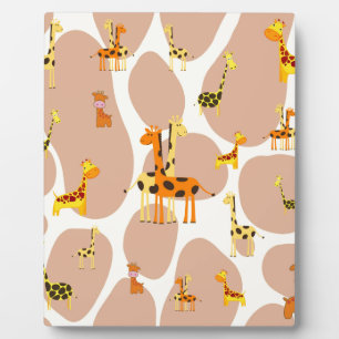 Plaque Photo Giraffes