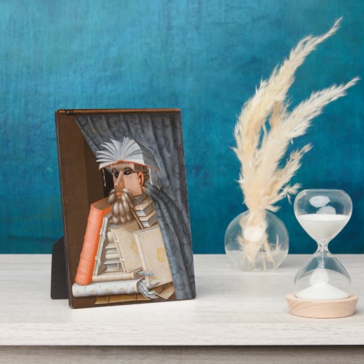 Plaque Photo Giuseppe Arcimboldo - Le Bibliothécaire (Côté)