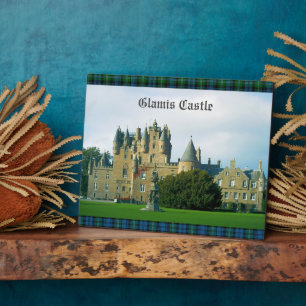 Plaque Photo Glamis Castle Angus Scotland Pittoresque Tabletop