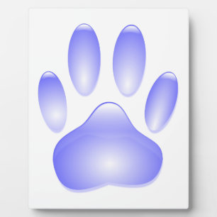 Plaque Photo Glass Dog Paw Print