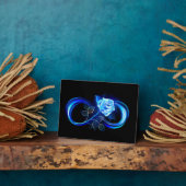 Plaque Photo Glowing infinity with blue rose (Côté)