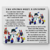 PLAQUE PHOTO GNOMES CONSTRUIRE SNOWMAN (Devant)