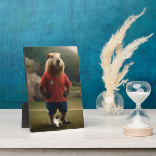 Plaque Photo "Goal-Scoring Capybara : The Ultimate Soccer Star 