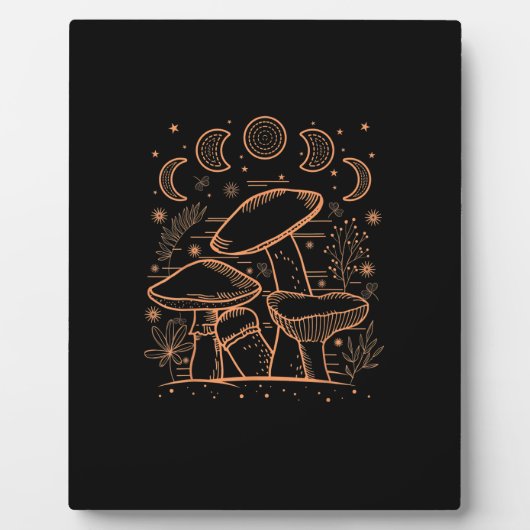 Plaque Photo Goblincore Aesthetic Mushroom Fungi Academia (Devant)