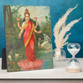 Plaque Photo Goddess Lakshmi - Raja Ravi Varma (Côté)